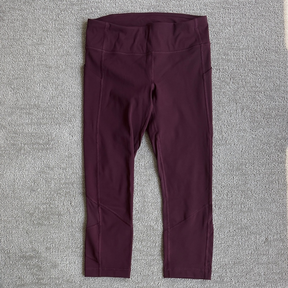 Lululemon Cropped Leggings Dark Purple